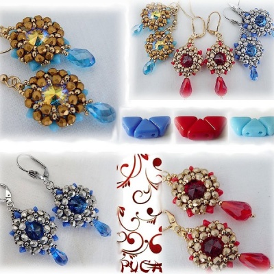 Pattern Puca Earring Jenny uses Kheops Foc with bead purchase